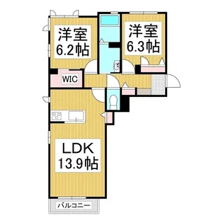 スタジオKⅡ【203号室】の間取り