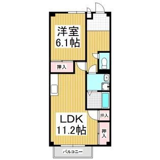 陽のあたる丘A【101号室】の間取り