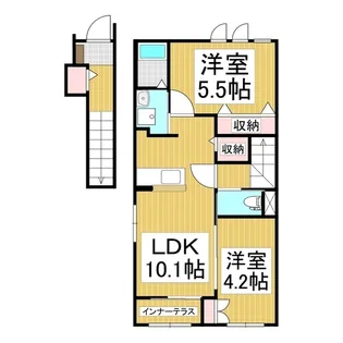 パーク・ヒルズⅡ【202号室】の間取り