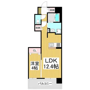 アヴァンセ東口【203号室】の間取り