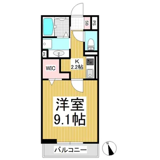 Villa Monte Vista【305号室】の間取り