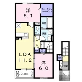 メゾン ソレイユ S【203号室】の間取り