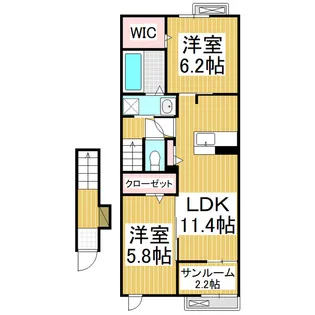 ドリームライフ【2階】の間取り