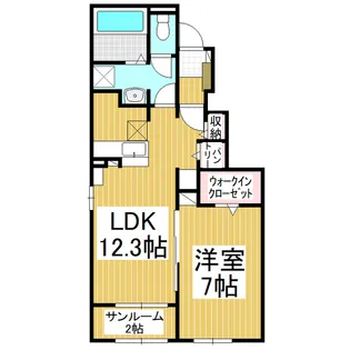 プラシードカーサTK A【1階】の間取り