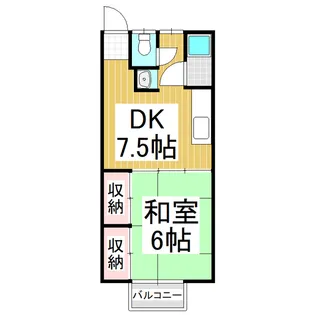 マンションヨコタ第三【B-6号室】の間取り