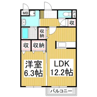 ラ ポール 松澤 A【1階】の間取り