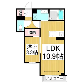 モンレーヴ【3階】の間取り