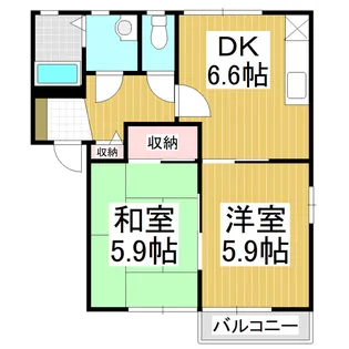 ラポール・カイト B【102号室】の間取り