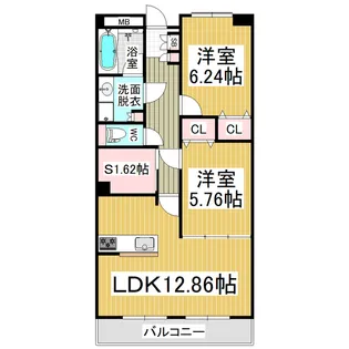 コンフォール深志(902号室)【902号室】の間取り