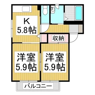 エスポワール ミゾグチ A【101号室】の間取り