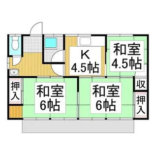 長野県長野市鶴賀七瀬【一戸建】の間取り