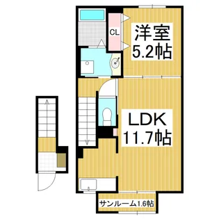 サニーウェル鎌田【2階】の間取り