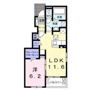 コントレイル翔I A【1階】の間取り