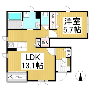 シャーメゾン ル シエル【101号室】の間取り