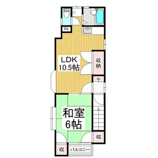 中島アパート【2F号室】の間取り