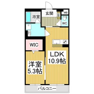 コンフォーティア南松本【406号室】の間取り