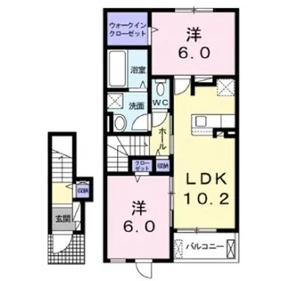 カーサ六花【202号室】の間取り