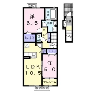 ハピネス S【2階】の間取り