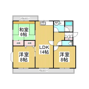 元町ハイツ【302号室】の間取り