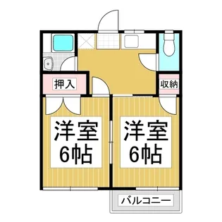 リバーサイド駒沢【201号室】の間取り