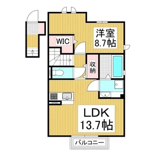 Tres A棟【201号室】の間取り