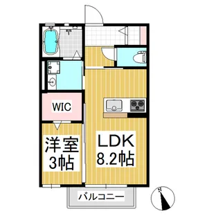 アップルハイム南堀【201号室】の間取り