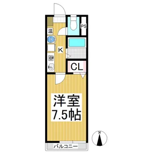 パークハイツ上田e【101号室】の間取り