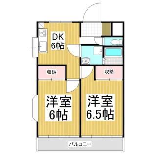 カーサ・デ・ブランカ【201号室】の間取り