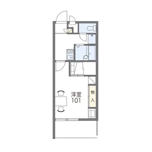 レオパレスみらい【205号室】の間取り