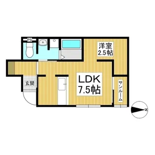 コンフォート肴町【B号室】の間取り