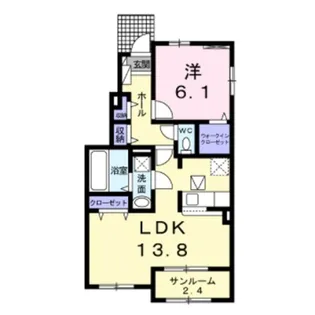 グランドハウス上田I【1階】の間取り