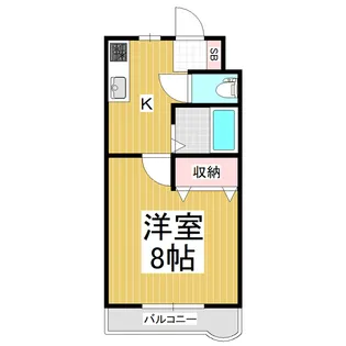 プチハウス美須々【202号室】の間取り