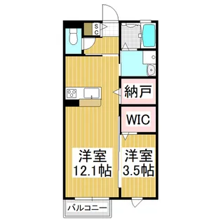 Grand Chariot【102号室】の間取り