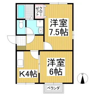 エミール Ⅲ【C号室】の間取り