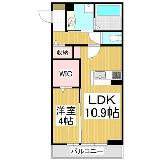クレール渚 S【101号室】の間取り