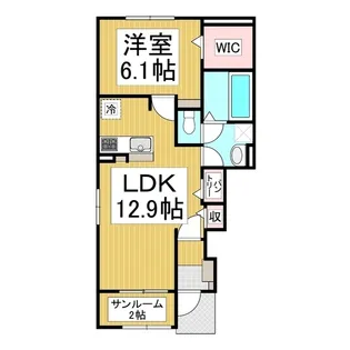 セリシール・ヴィラージュB【101号室】の間取り