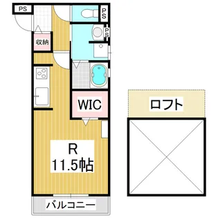 ディパール南大町【205号室】の間取り