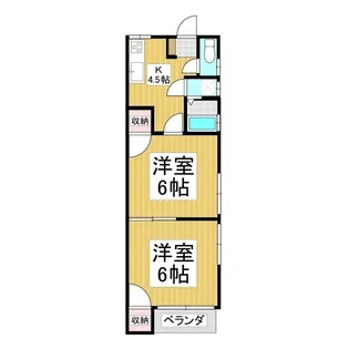 ビラ砂田【101号室】の間取り