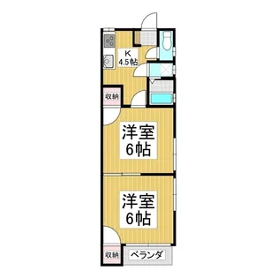 ビラ砂田【201号室】の間取り