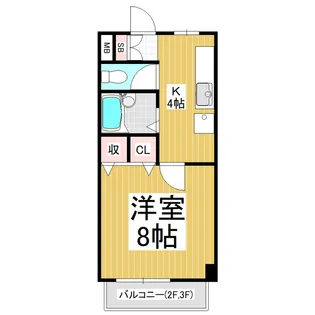 サンサイド8【102号室】の間取り