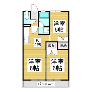 コーポオオタケ【2D号室】の間取り