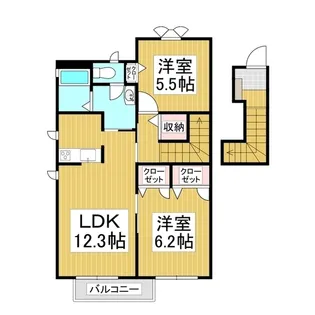 シャーメゾン エイティエイト【2階】の間取り