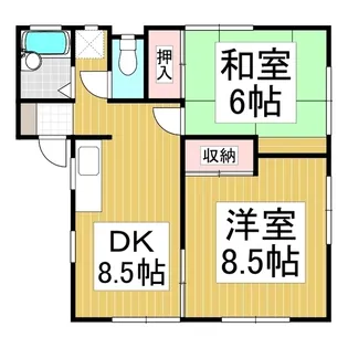 コーポ梨の木 B【102号室】の間取り