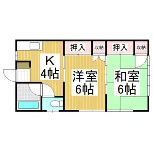 湖波荘2号棟【2-101号室】の間取り