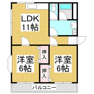 レスコヤザワ【301号室】の間取り
