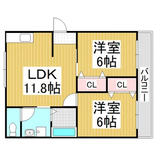 レスコタケイⅠ【202号室】の間取り