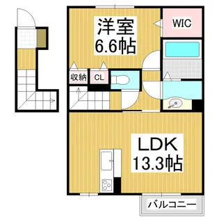 ルミエール・T B【201号室】の間取り