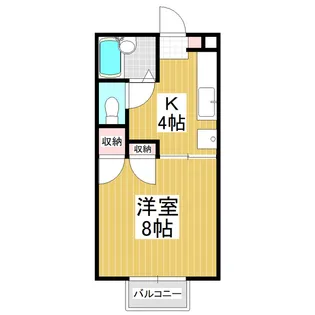 ハイツ筒井【203号室】の間取り