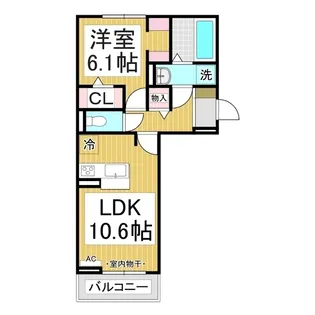 ファルコンベース若宮【1階】の間取り