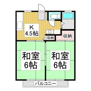 茜ハイツ【202号室】の間取り